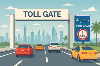 Dubai Paid Roads illustration Dubai Paid Roads illustration